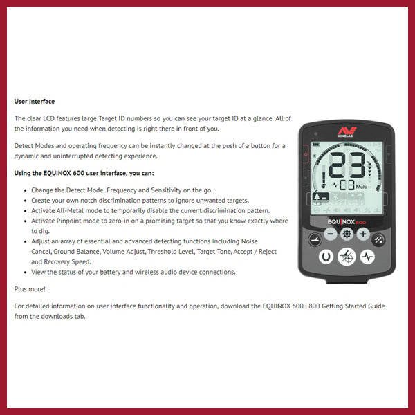 Equinox 600 - Minelab
