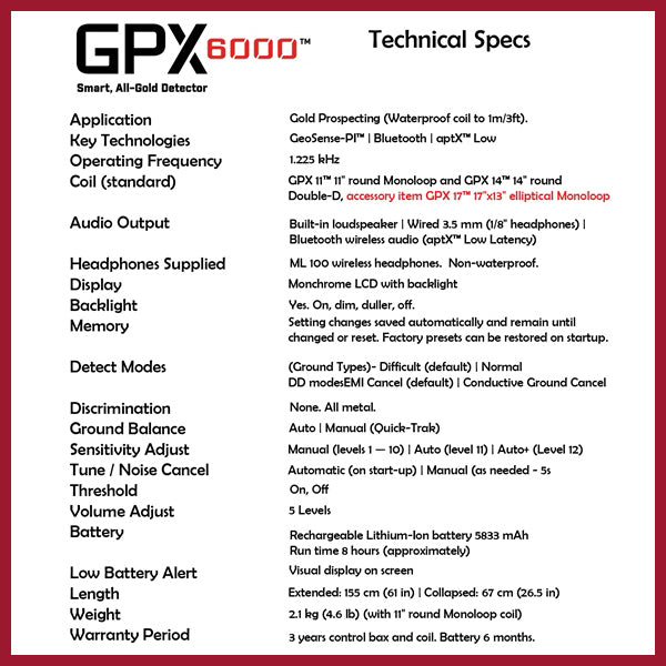 GPX6000 - Minelab